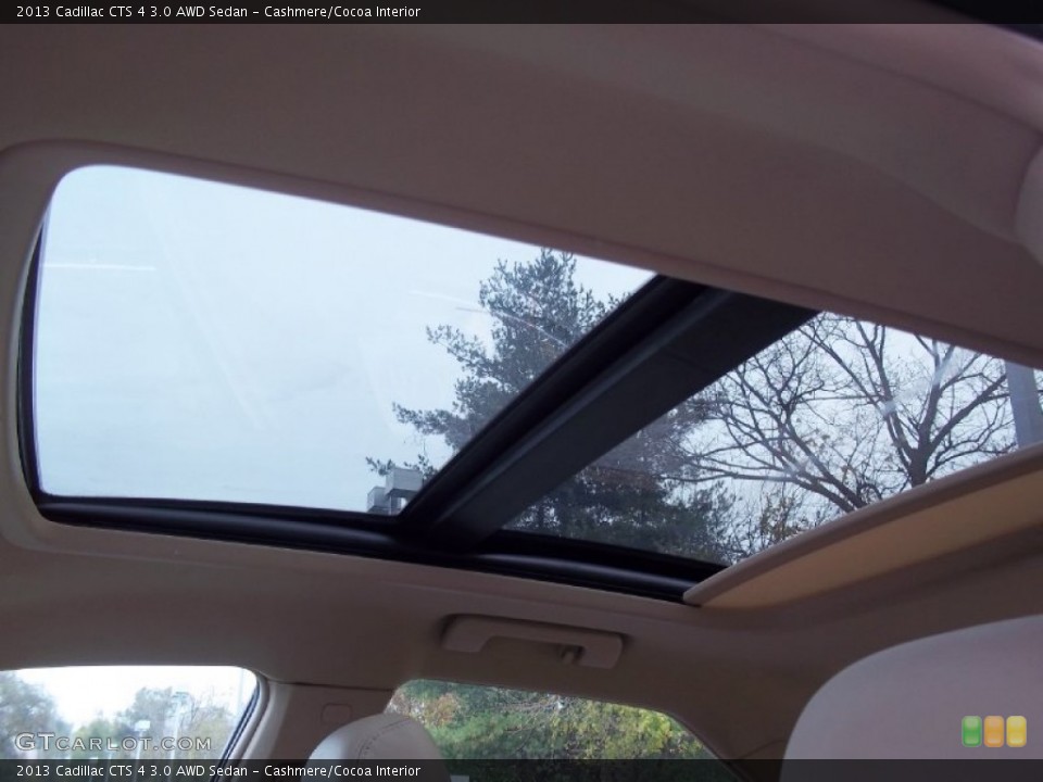 Cashmere/Cocoa Interior Sunroof for the 2013 Cadillac CTS 4 3.0 AWD Sedan #73019182