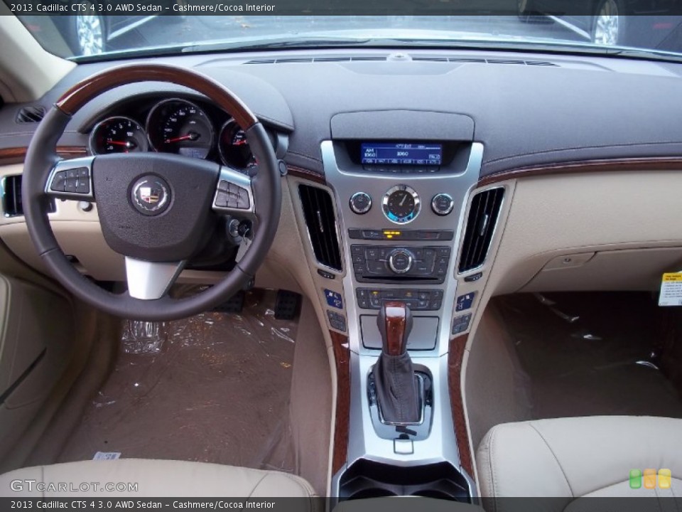 Cashmere/Cocoa Interior Dashboard for the 2013 Cadillac CTS 4 3.0 AWD Sedan #73019262