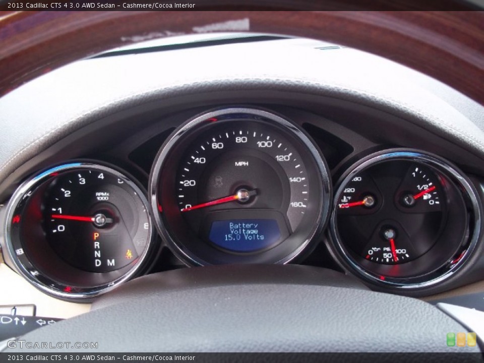 Cashmere/Cocoa Interior Gauges for the 2013 Cadillac CTS 4 3.0 AWD Sedan #73019386