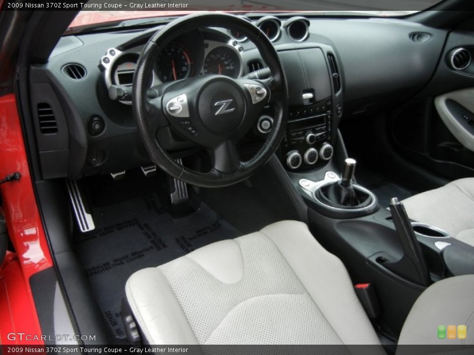 Gray Leather Interior Prime Interior for the 2009 Nissan 370Z Sport Touring Coupe #73019398