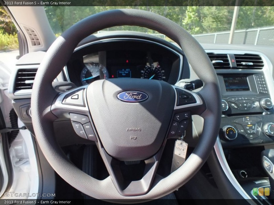 Earth Gray Interior Steering Wheel for the 2013 Ford Fusion S #73020655