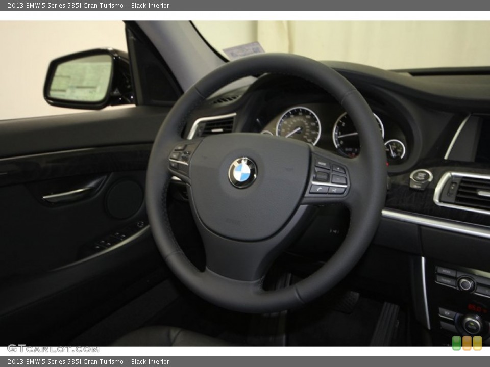 Black Interior Steering Wheel for the 2013 BMW 5 Series 535i Gran Turismo #73020829