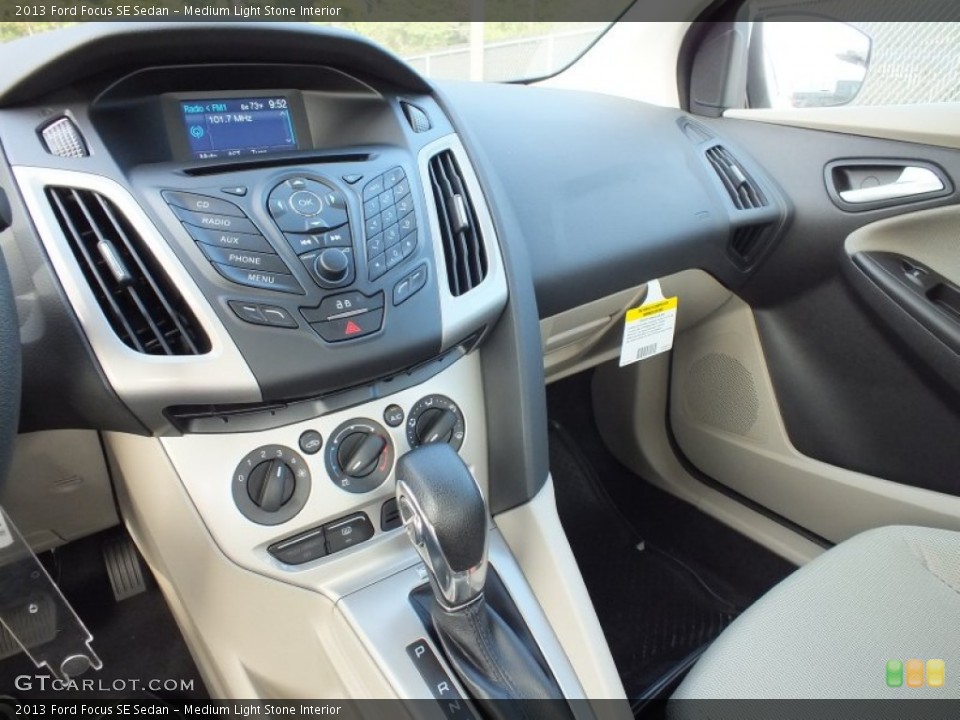 Medium Light Stone Interior Controls for the 2013 Ford Focus SE Sedan #73021300