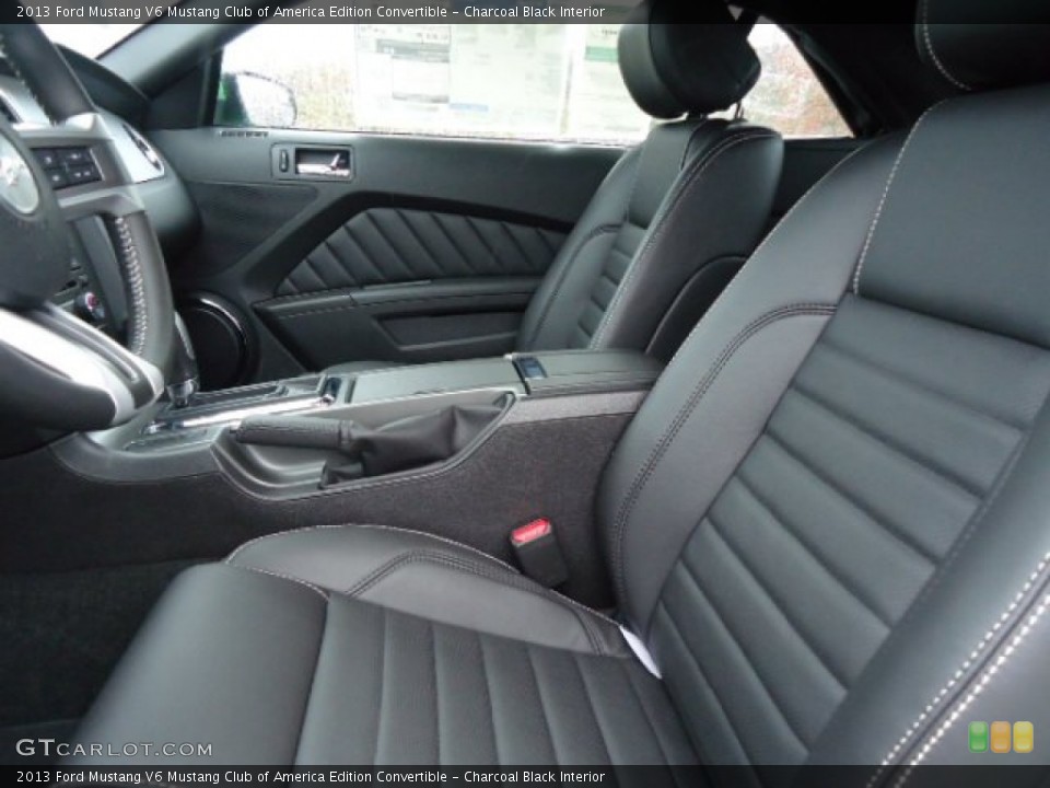 Charcoal Black Interior Front Seat for the 2013 Ford Mustang V6 Mustang Club of America Edition Convertible #73021887