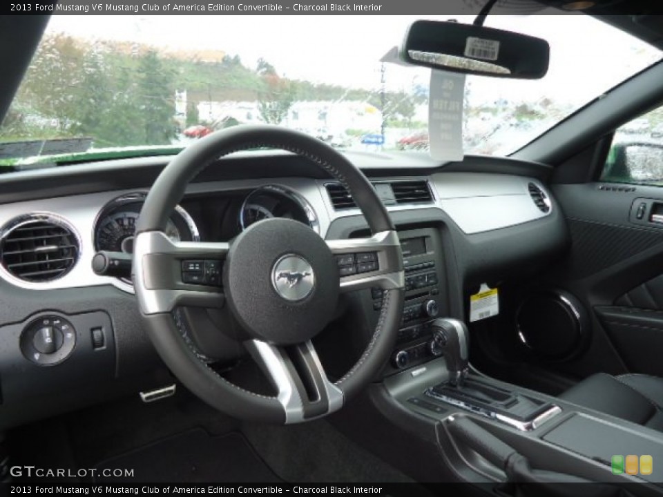 Charcoal Black Interior Dashboard for the 2013 Ford Mustang V6 Mustang Club of America Edition Convertible #73021930
