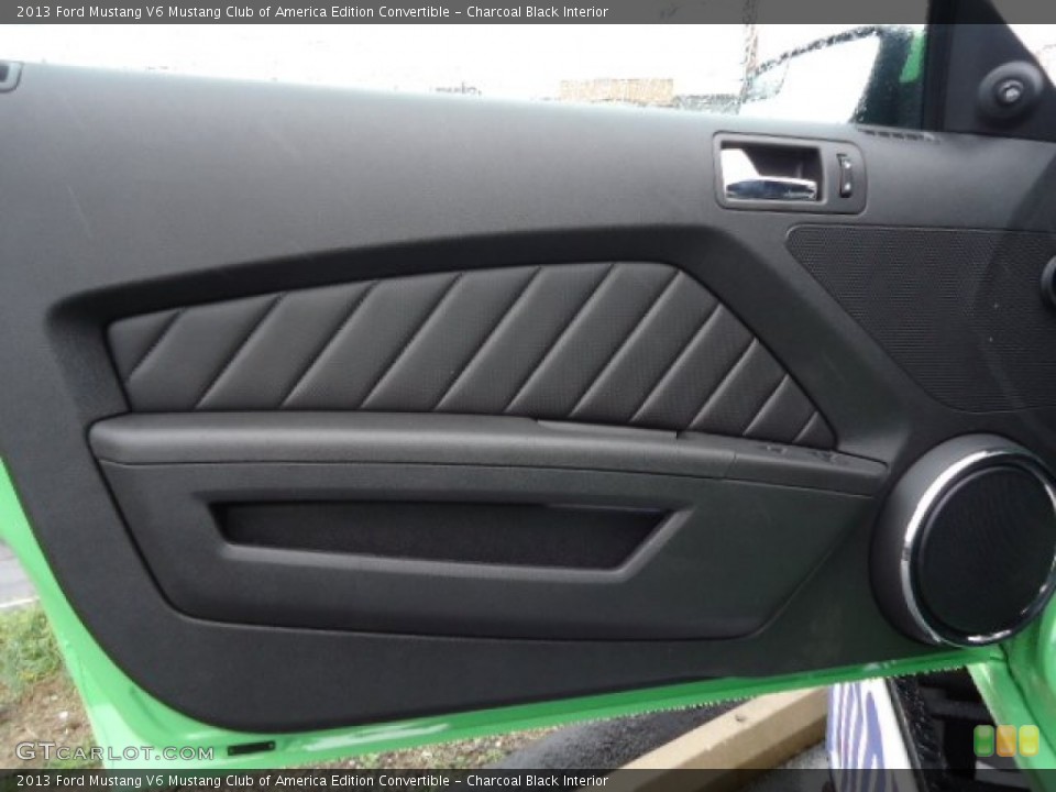 Charcoal Black Interior Door Panel for the 2013 Ford Mustang V6 Mustang Club of America Edition Convertible #73021951
