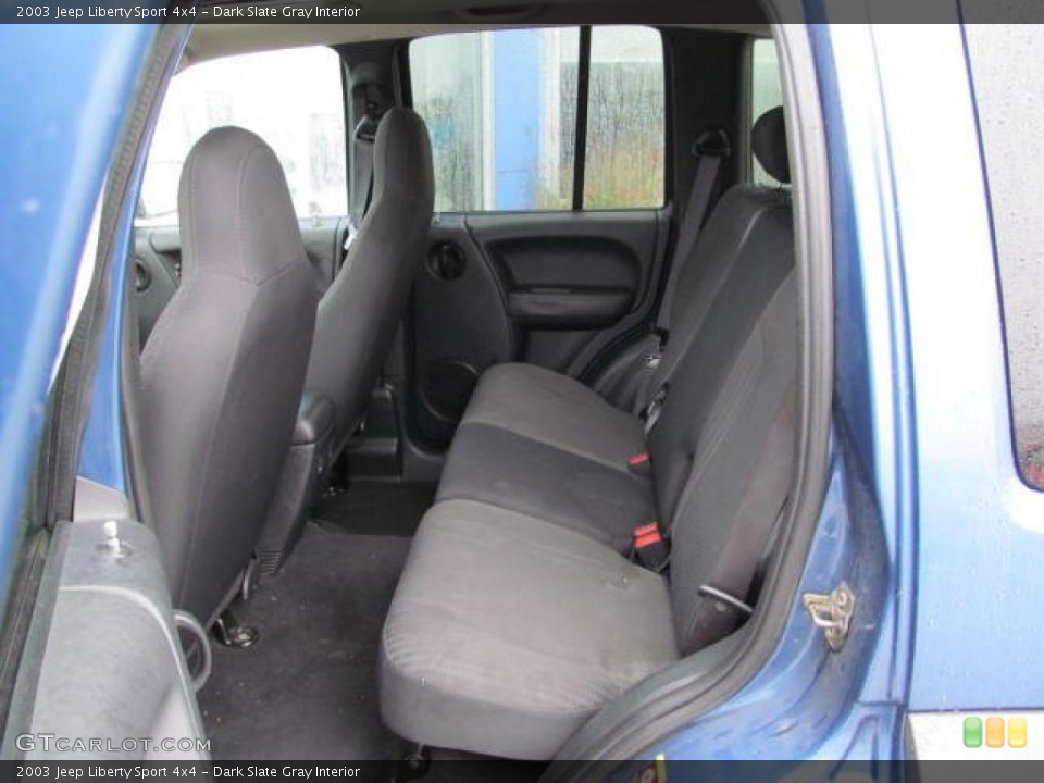 Dark Slate Gray Interior Rear Seat for the 2003 Jeep Liberty Sport 4x4 #73024642