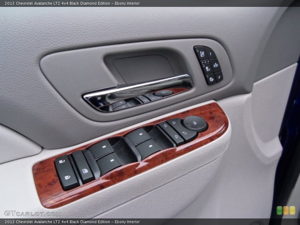 Ebony Interior Controls for the 2013 Chevrolet Avalanche LTZ 4x4 Black Diamond Edition #73024791