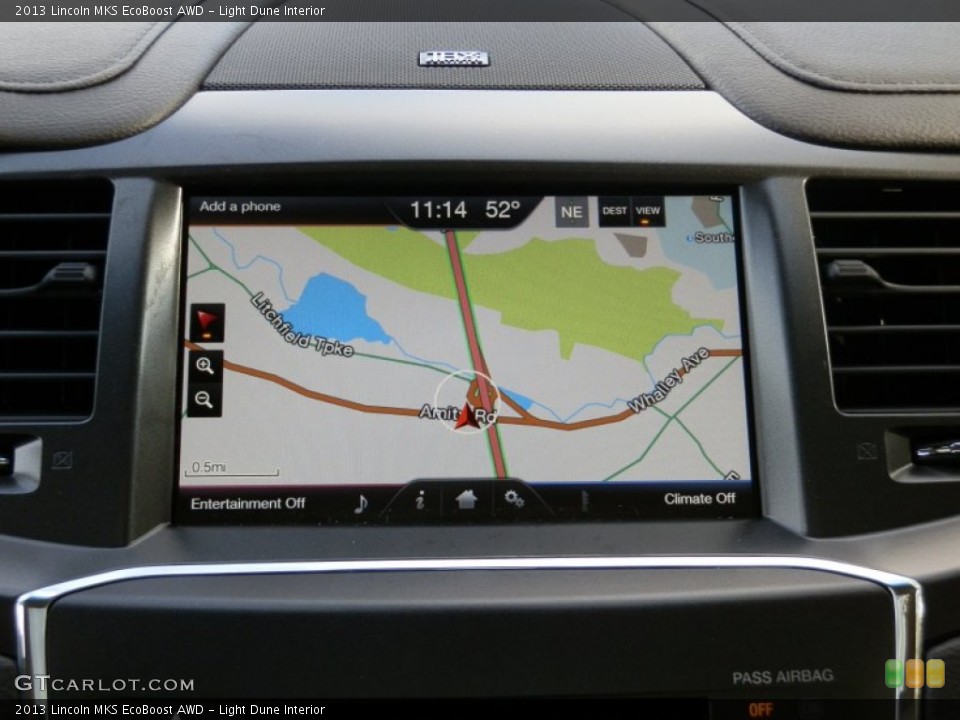 Light Dune Interior Navigation for the 2013 Lincoln MKS EcoBoost AWD #73027957