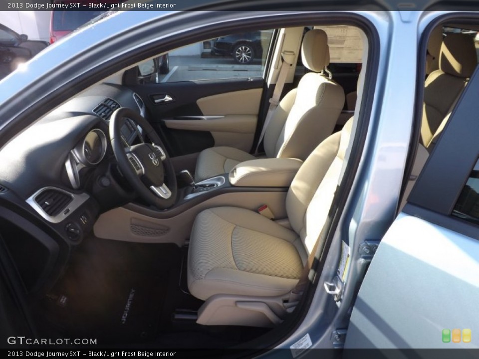 Black/Light Frost Beige Interior Front Seat for the 2013 Dodge Journey SXT #73028080