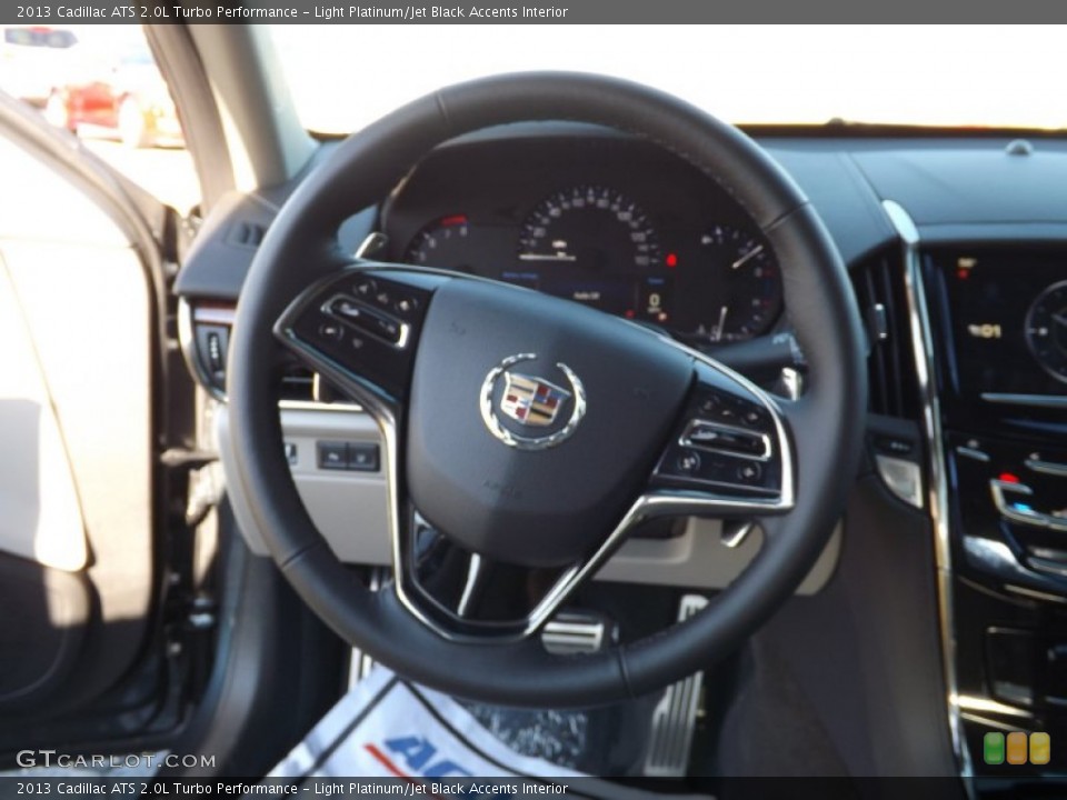 Light Platinum/Jet Black Accents Interior Steering Wheel for the 2013 Cadillac ATS 2.0L Turbo Performance #73028593