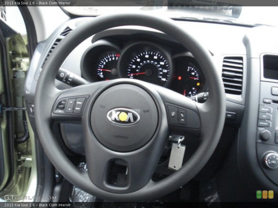 Black Cloth Interior Steering Wheel for the 2013 Kia Soul 1.6 #73029262
