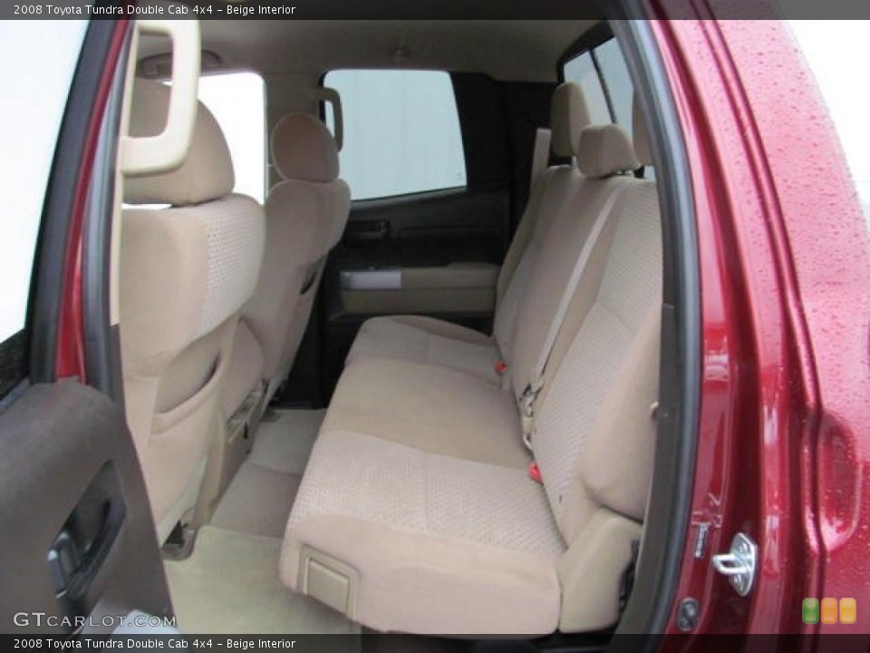 Beige Interior Rear Seat for the 2008 Toyota Tundra Double Cab 4x4 #73031557