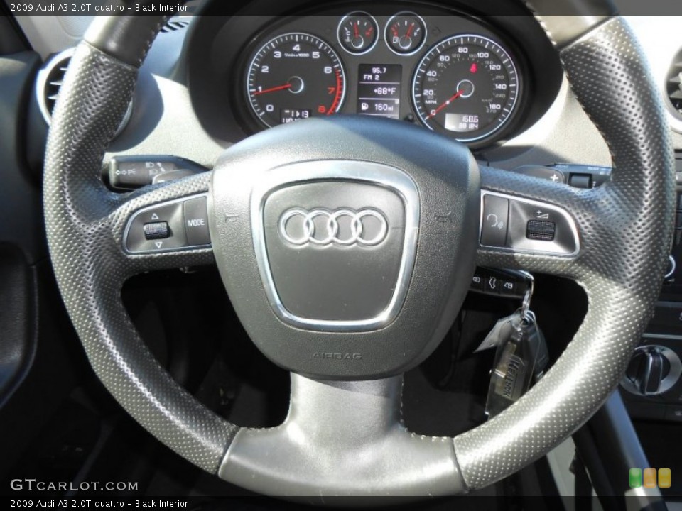Black Interior Steering Wheel for the 2009 Audi A3 2.0T quattro #73031734