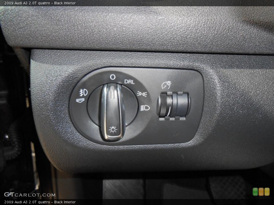 Black Interior Controls for the 2009 Audi A3 2.0T quattro #73031926
