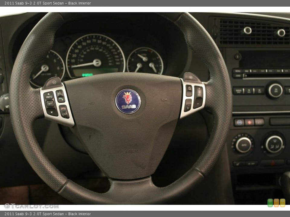 Black Interior Steering Wheel for the 2011 Saab 9-3 2.0T Sport Sedan #73035262