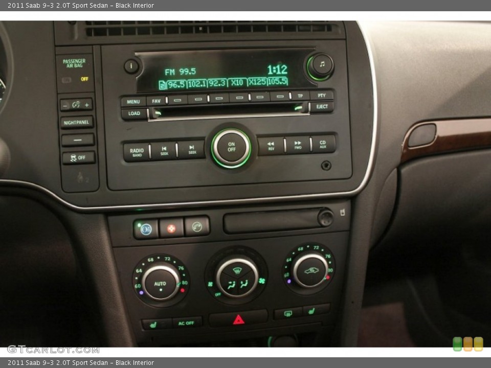 Black Interior Controls for the 2011 Saab 9-3 2.0T Sport Sedan #73035304