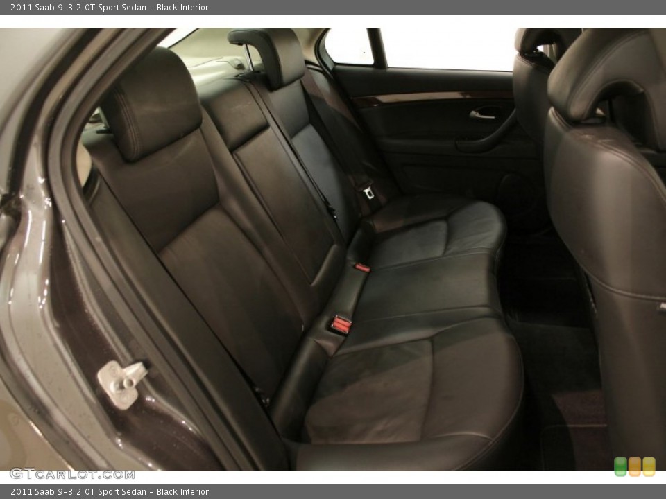 Black Interior Rear Seat for the 2011 Saab 9-3 2.0T Sport Sedan #73035452