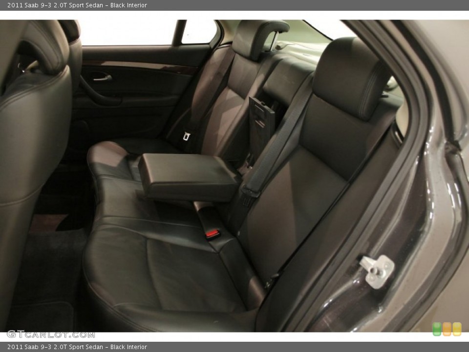 Black Interior Rear Seat for the 2011 Saab 9-3 2.0T Sport Sedan #73035493