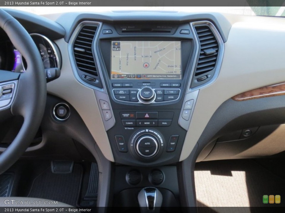 Beige Interior Dashboard for the 2013 Hyundai Santa Fe Sport 2.0T #73035531