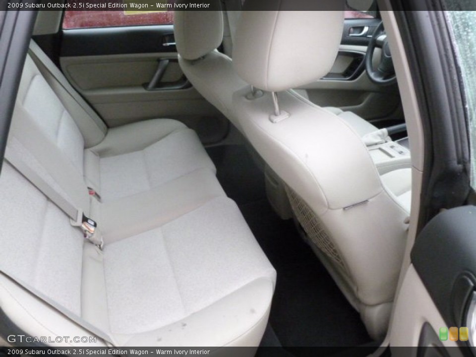 Warm Ivory Interior Rear Seat for the 2009 Subaru Outback 2.5i Special Edition Wagon #73036735