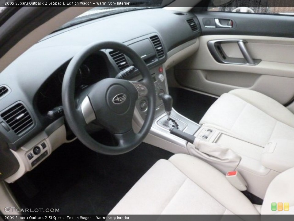 Warm Ivory Interior Prime Interior for the 2009 Subaru Outback 2.5i Special Edition Wagon #73036927