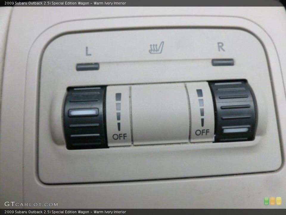 Warm Ivory Interior Controls for the 2009 Subaru Outback 2.5i Special Edition Wagon #73036966