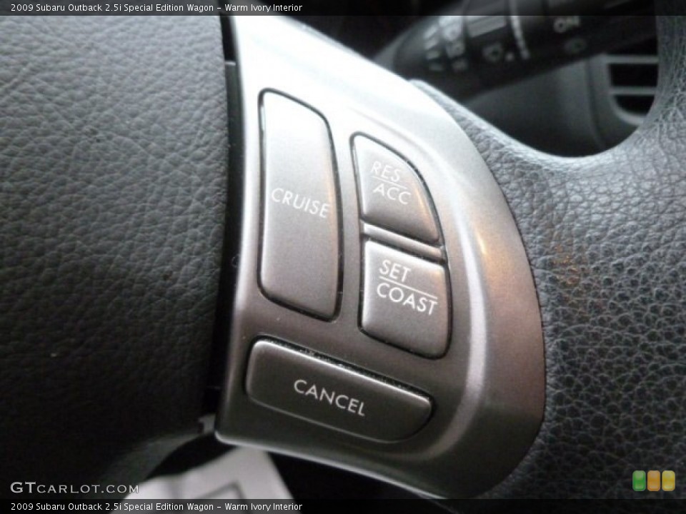 Warm Ivory Interior Controls for the 2009 Subaru Outback 2.5i Special Edition Wagon #73036993