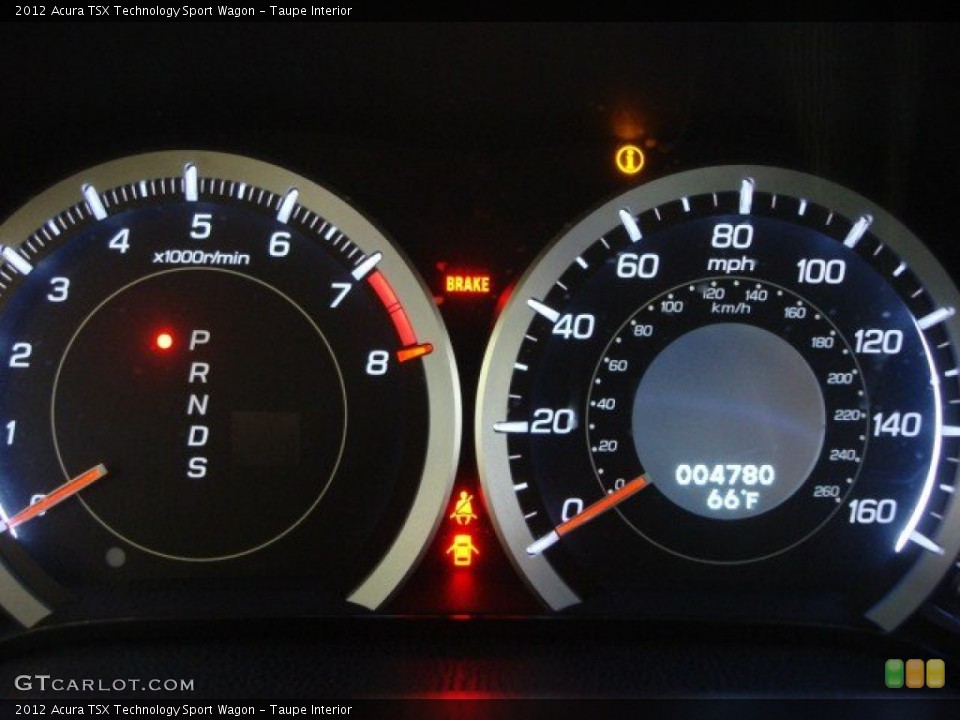 Taupe Interior Gauges for the 2012 Acura TSX Technology Sport Wagon #73038853