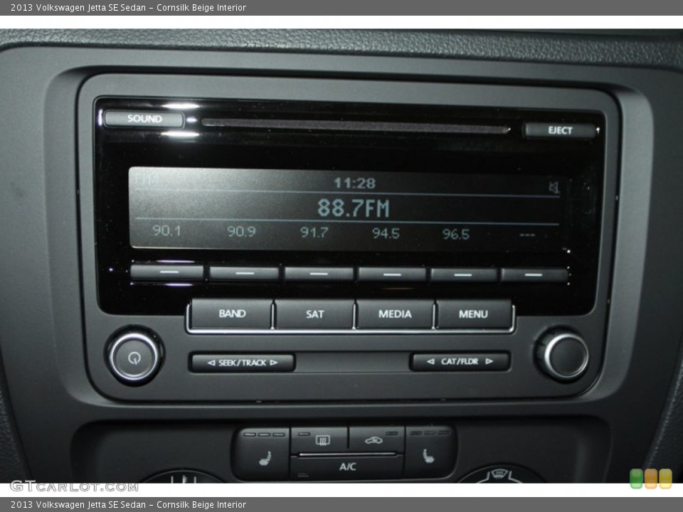 Cornsilk Beige Interior Audio System for the 2013 Volkswagen Jetta SE Sedan #73040806