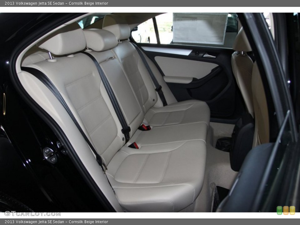 Cornsilk Beige Interior Rear Seat for the 2013 Volkswagen Jetta SE Sedan #73040875