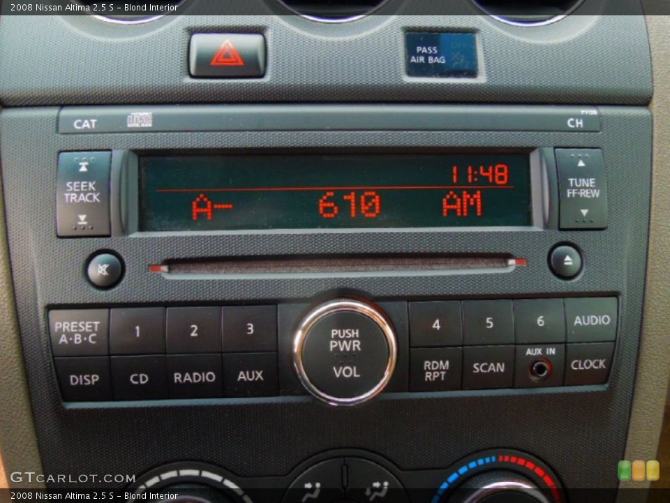 Blond Interior Audio System for the 2008 Nissan Altima 2.5 S #73041496