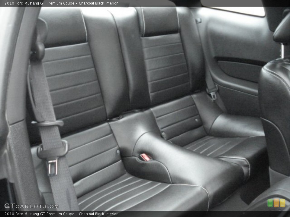 Charcoal Black Interior Rear Seat for the 2010 Ford Mustang GT Premium Coupe #73042810