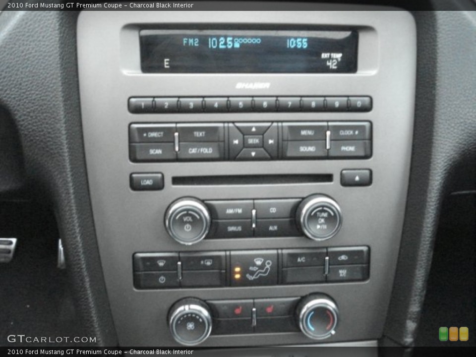 Charcoal Black Interior Controls for the 2010 Ford Mustang GT Premium Coupe #73042870