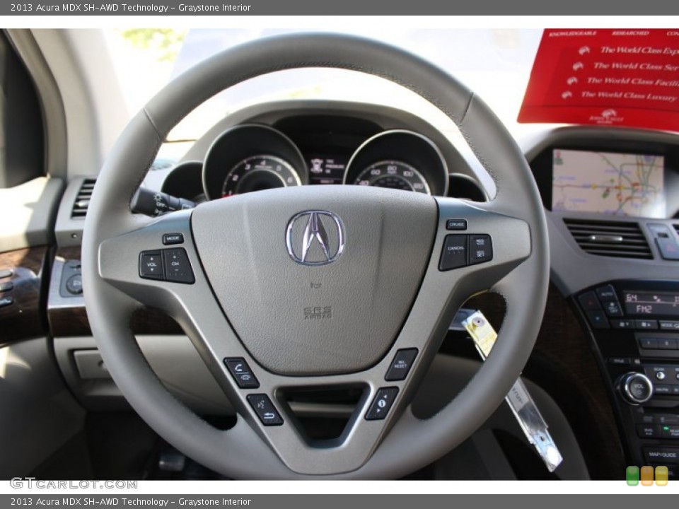 Graystone Interior Steering Wheel for the 2013 Acura MDX SH-AWD Technology #73044595