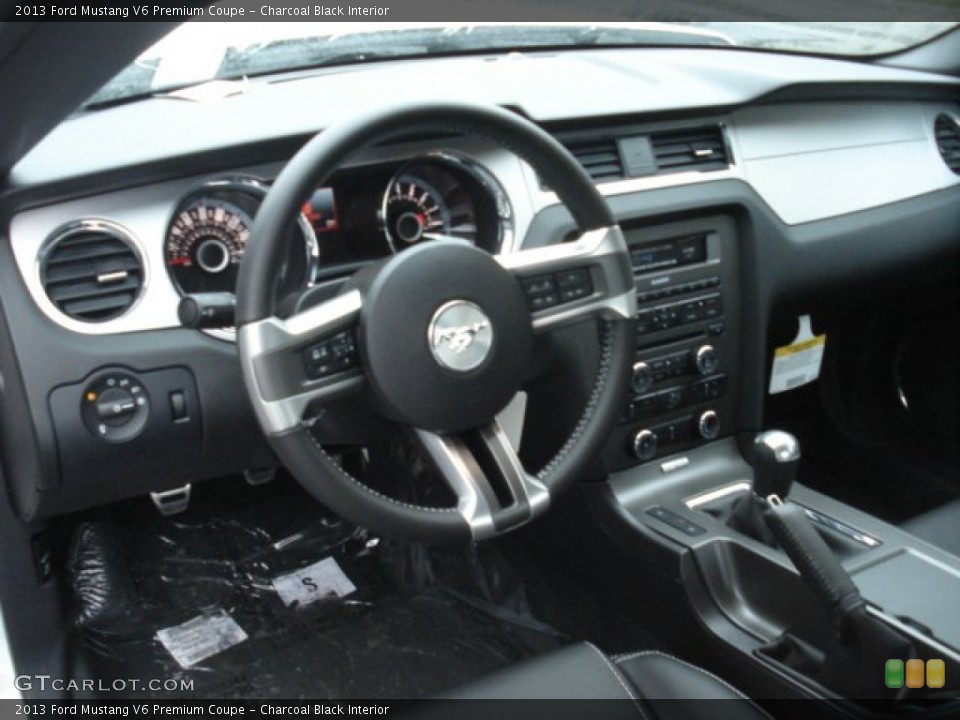 Charcoal Black Interior Dashboard for the 2013 Ford Mustang V6 Premium Coupe #73044748