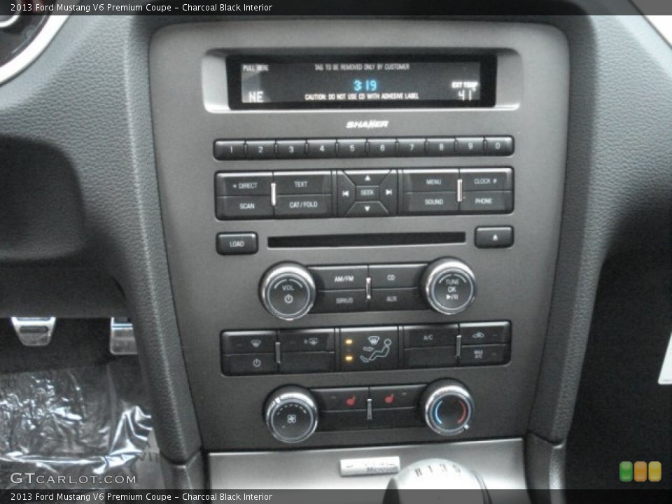 Charcoal Black Interior Controls for the 2013 Ford Mustang V6 Premium Coupe #73045015
