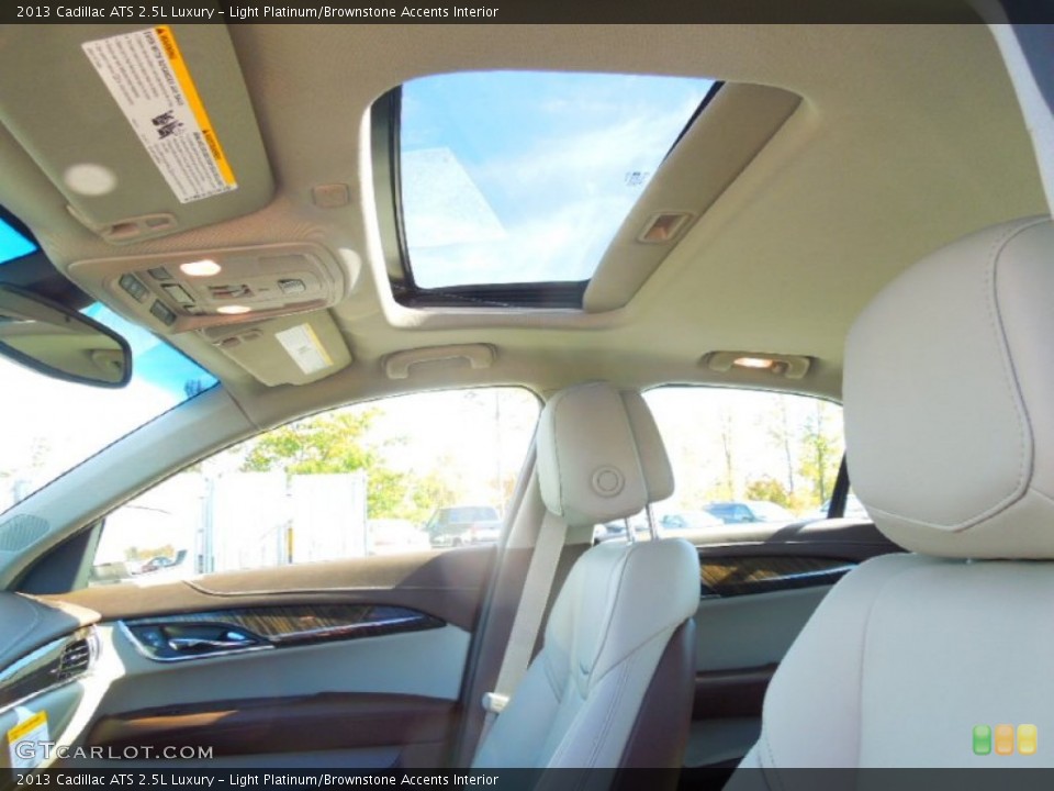 Light Platinum/Brownstone Accents Interior Sunroof for the 2013 Cadillac ATS 2.5L Luxury #73045405