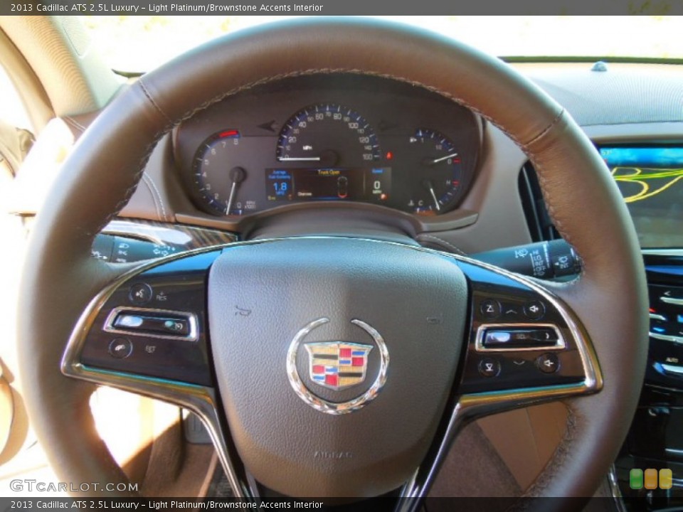 Light Platinum/Brownstone Accents Interior Steering Wheel for the 2013 Cadillac ATS 2.5L Luxury #73045476