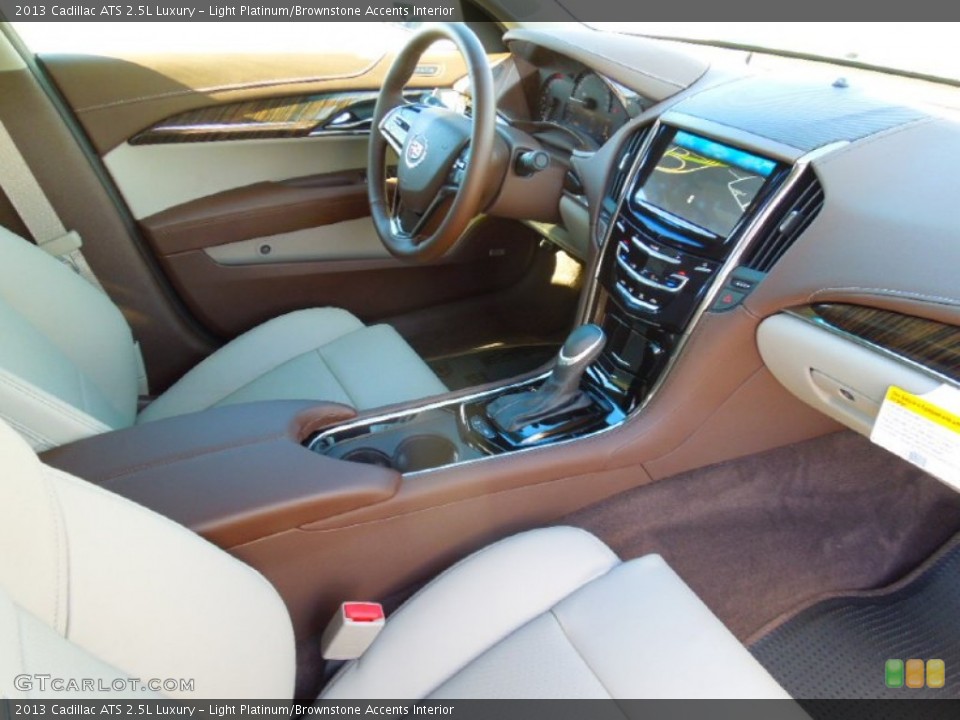 Light Platinum/Brownstone Accents Interior Photo for the 2013 Cadillac ATS 2.5L Luxury #73045570