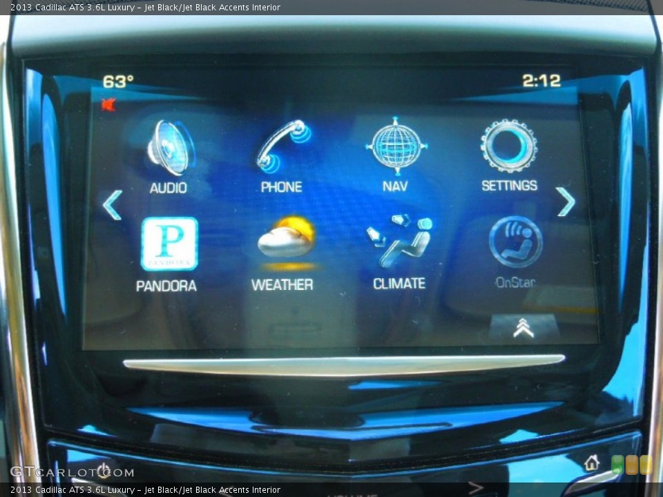 Jet Black/Jet Black Accents Interior Controls for the 2013 Cadillac ATS 3.6L Luxury #73046032