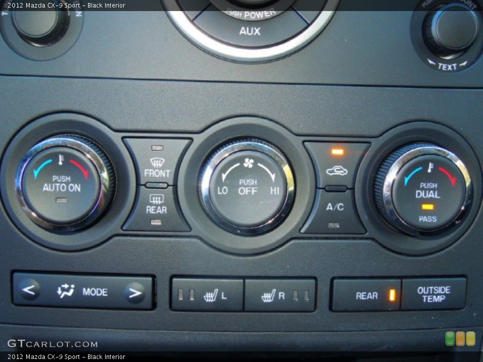 Black Interior Controls for the 2012 Mazda CX-9 Sport #73047313