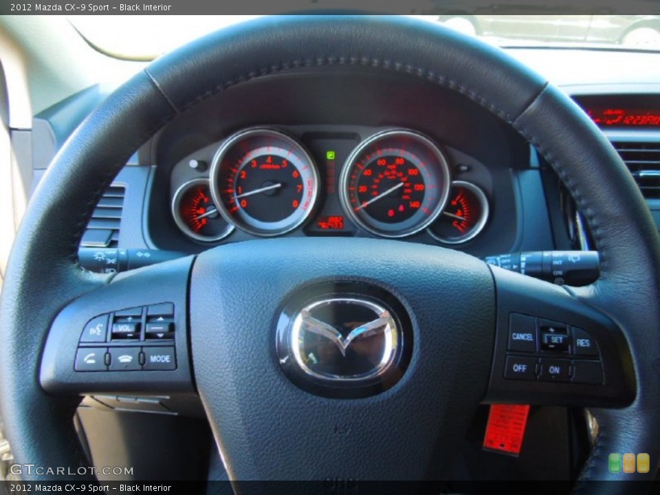 Black Interior Steering Wheel for the 2012 Mazda CX-9 Sport #73047331