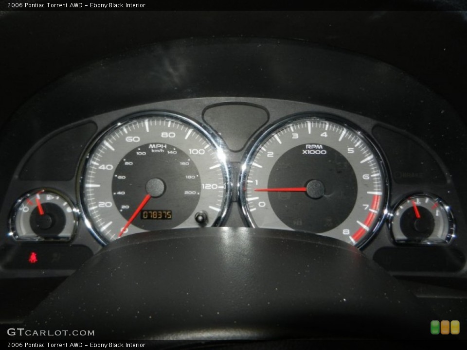 Ebony Black Interior Gauges for the 2006 Pontiac Torrent AWD #73049002
