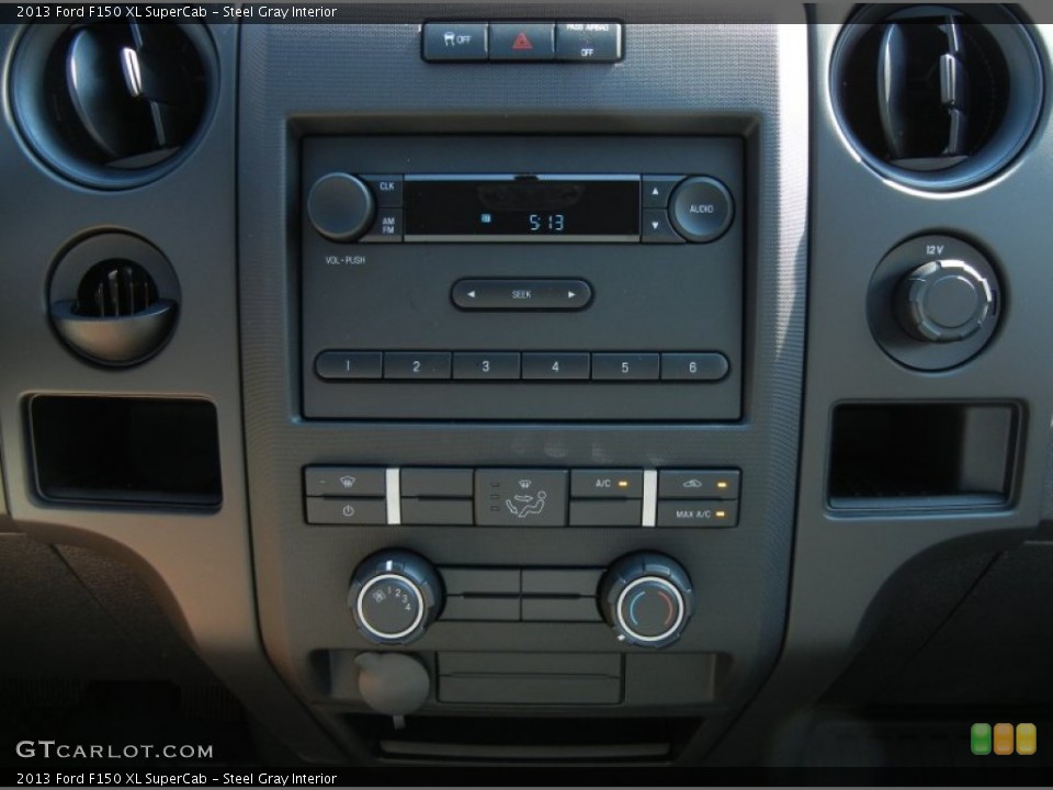 Steel Gray Interior Controls for the 2013 Ford F150 XL SuperCab #73058103