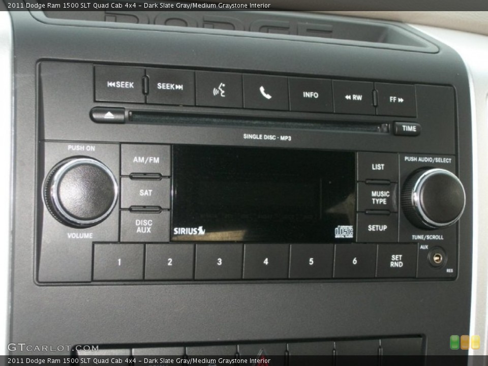 Dark Slate Gray/Medium Graystone Interior Audio System for the 2011 Dodge Ram 1500 SLT Quad Cab 4x4 #73058955