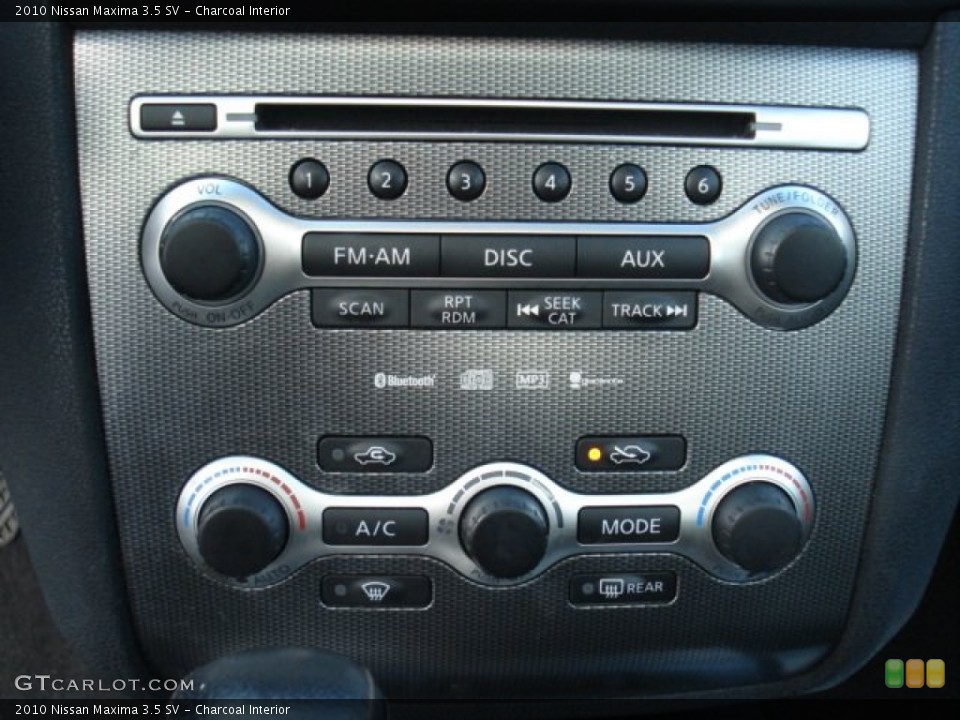 Charcoal Interior Controls for the 2010 Nissan Maxima 3.5 SV #73062006