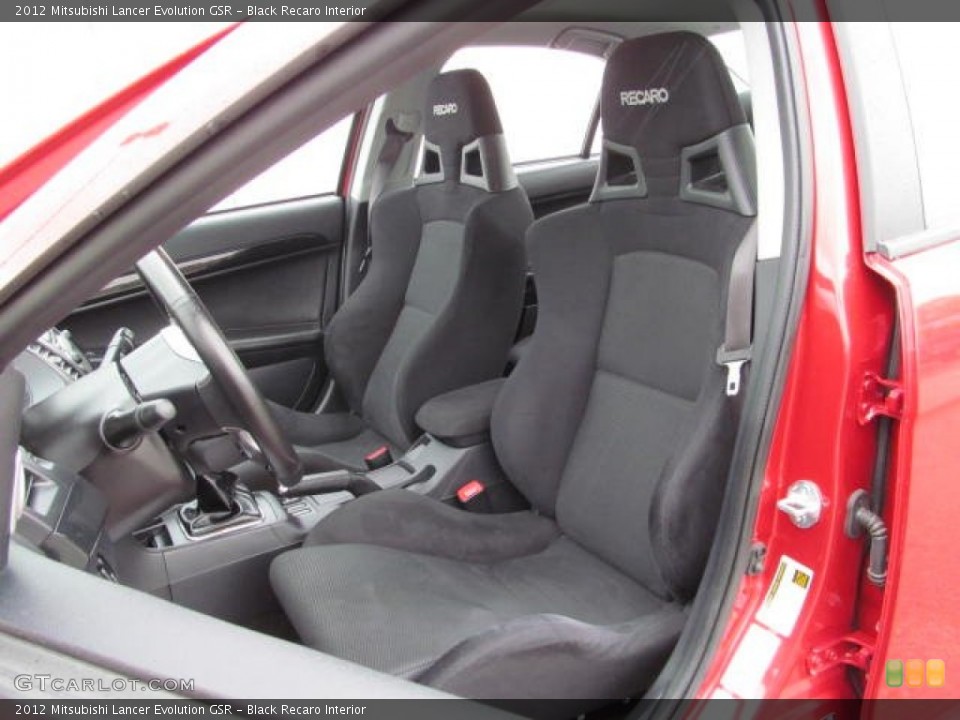Black Recaro Interior Front Seat for the 2012 Mitsubishi Lancer Evolution GSR #73071239