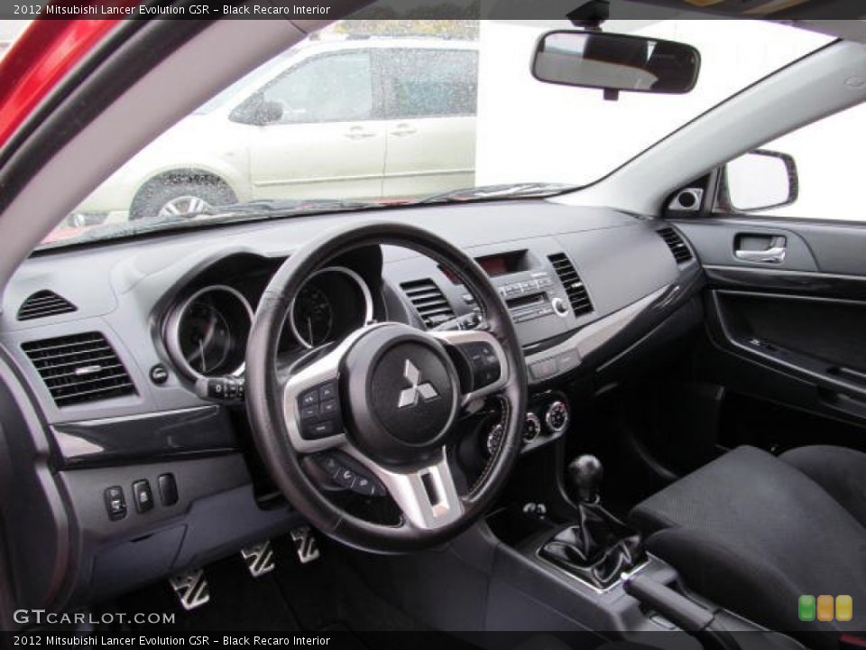 Black Recaro Interior Dashboard for the 2012 Mitsubishi Lancer Evolution GSR #73071326