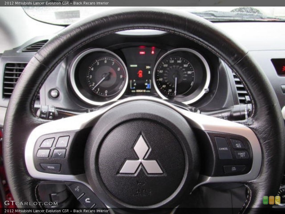 Black Recaro Interior Steering Wheel for the 2012 Mitsubishi Lancer Evolution GSR #73071388